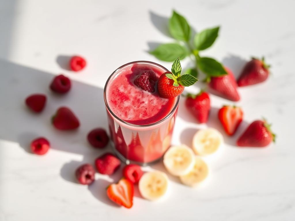 Smoothie fruits rouges & banane