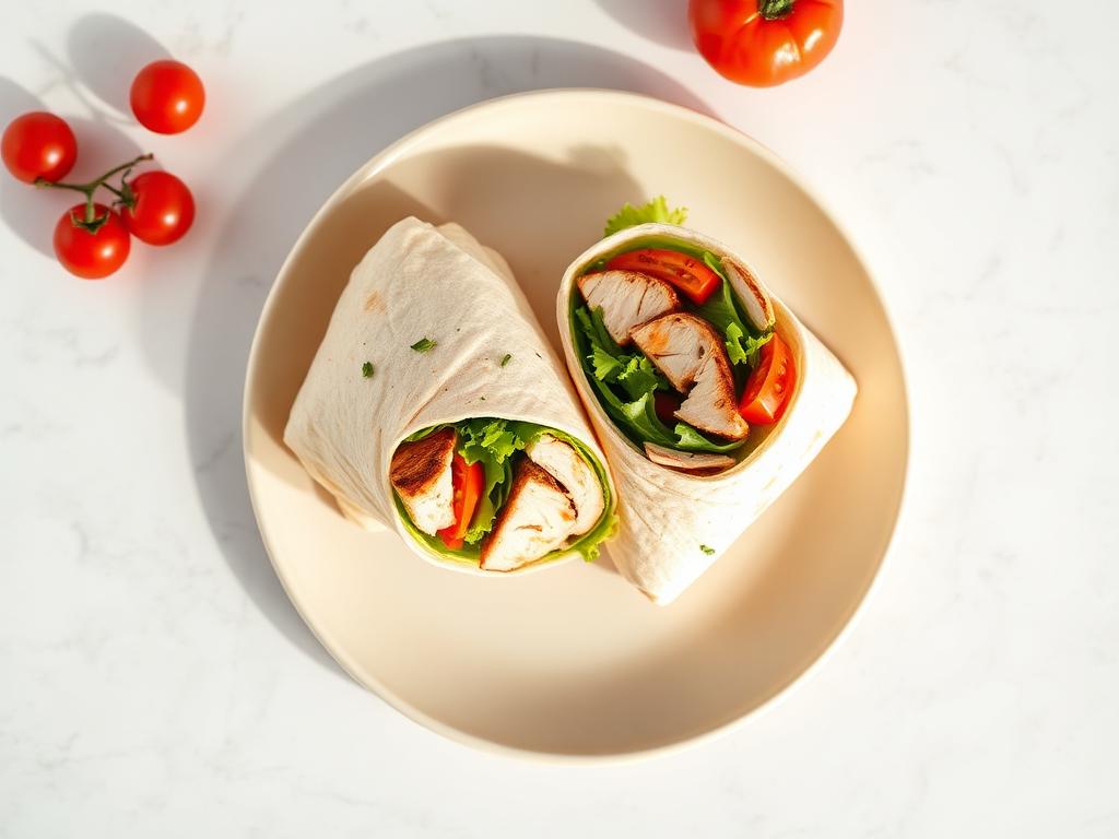 Wrap poulet & crudités